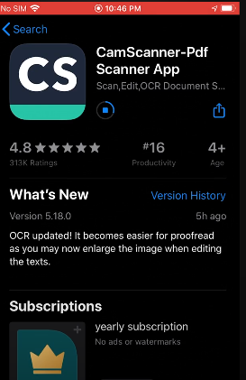 camscanner for iphone