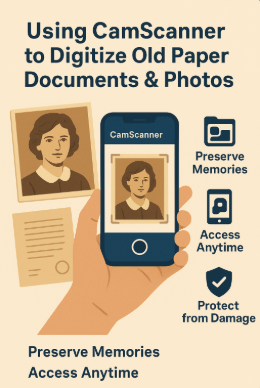 Using CamScanner to Digitize Old Paper Documents & Photos