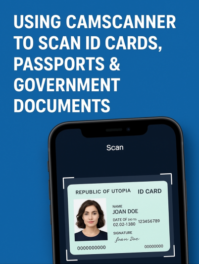 Using CamScanner to Scan ID Cards, Passports & Government Documents
