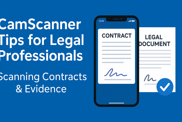 CamScanner Tips for Legal Professionals: Scanning Contracts & Evidence