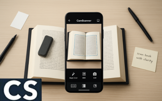 How to Scan Books Without Curved Pages Using CamScanner (Complete Guide)